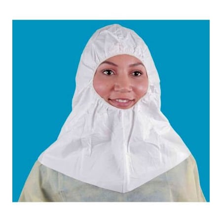 Keystone Safety KeyGuard Hood, Elastic Face Band, White, One Size, 100/Case H-KG-E